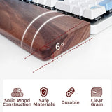 New Wooden Keyboard Wrist Rest Ergonomic Stain Resistant Rest Palm Pad for 60/87/104 Keys Walnut Wood Mechanical Keyboard Pad