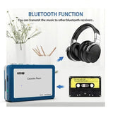 Stereo Audio Bluetooth Walkman Player Transmit Cassette Tape English Music Songs To Bluetooth Earphone or Speaker Auto-Reverse