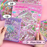 2.0 Plus Size Miniature Landscape Sticker Collection 6-in-1 Decompression DIY Cabin Scene Sticker PET Cartoon