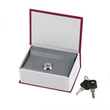 With Lock Keys Mini Safe Box Metal Lock Box Key Lock Security Money Jewelry Box Portable Safe Discreet Hidden Book Safe