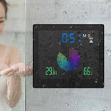 5" Color LCD Digital IP65 Waterproof Water Splacashes Bathroom Wall Clock Shower Temperature Humidity Kitchen Alarm Clocks Timer