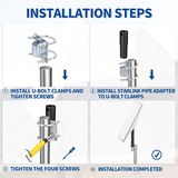 Pole Mount,Pipe Adapter Alloy Mount Kit For Starlink Dish Antenna Mast Pole Satellite Mast