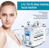 Oxygen 6 in 1 Hydro DermabrasionAqua Peeling Cleansing SPA Salon Skin Care BIO RF Sprayer Oxygen Injection Machine