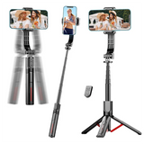 Gimbal Stabilizer Selfie Stick Foldable Wireless Tripod With Bluetooth Shutter Monopod