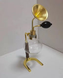 Perfume Bottle Scent Test Bottle Brass Perfume Scent Essential Oil Coffee Test Glass Bottle Brass Perfume Scent with Stand