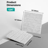 12 Pack Sound Proof Foam Panels for Walls, Self-Adhesive Acoustic Panels for Door, Ceiling, Home Office Silver Gray