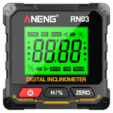 Magnetic Digital Angle Finder ANENG RN03 Laser Inclinometer Rechargeable USB Protractor Level Angle Ruler Angle Measurement