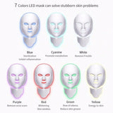 7 Color LED Photon Face Mask Skin Rejuvenation Anti-Aging Neck Beauty Instrument for Acne, Wrinkles & Skin Tightening