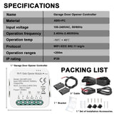 Tuya WiFi Gate Opener Intelligent Garage Door Opener Controller Mobilephone Remotely APP Control Google Home for Voice Control