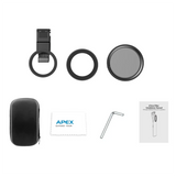 67Mm ND2-ND32 Filter Universal Phone Clip With Threaded Adapter Ring Cold Shoe For Iphone 16 15 Galaxy S24 DSLR