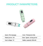 Wholesale Manufacturer's Relaxing Five-Headed Silicone Electric Massager for Pet Cats Rechargeable Body Massage Product
