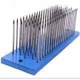 Professional Blue Hair Hackle with 93 Pcs Needles for Comb Machine Weft,Small Steel Comb Best Tool
