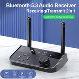 2 In 1 Bluetooth 5.3 Audio Receiver Transmitter 3.5mm Aux Jack RCA Stereo Music Wireless Adapter Dongle for TV Car PC Headphones