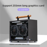 P16 ITX Case All-Aluminum A4 Small Portable Mini Laptop Desktop Computer 1U Power Supply