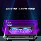 Ergonomic Dual Fan Comfort Notebook Cooler RGB Gaming Laptop Cooling Pad with Phone Holder Stock Product
