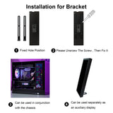 8.8in Strip Bar IPS USB Extended Monitor 1920x480 for PC Case Sub Display White/Black Case