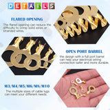100pcs/bag Uninsulated Wire Sorting Kit M3/M4/M5/M6/M8/M10 Copper Crimp Terminal Ring Connector