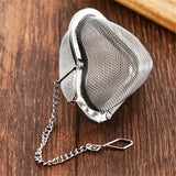 20pcs Stainless Steel Tea Strainers Heart Shaped Loose Tea Infuser Ball with Chain Hook