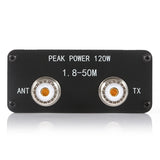 1.8MHz-50MHz  0.5W-120W SWR HF Short Wave Standing Wave Meter SWR and Power Meter + Battery + OLED FM AM CW SSB
