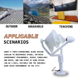 Micro Wind Turbine Generator 50W 12V DC Output Low Start Wind Speed (1.5m/s) Efficient Three-Phase PM Brushless Generator