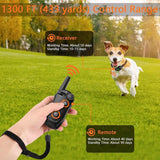 DB400 Remote Dog Training Collar - Automatic and Dog Training Combo,Control Range 1300ft, 3 Modes  For 2 Dogs
