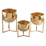 New Multiple Level Iron Plant Stand Featuring Space Efficient Design Maximizes Plant Showcases in Small Area Balcony