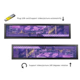 28" 1920x360 Strip Bar Display IPS Gaming Marquee Monitor Supermarket Shelf USB Auto Play