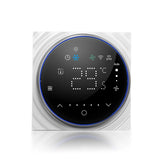BAC-6001 Smart Programmable Digital Thermostat Touch Screen Nest HVAC for School & Home Use ABS Round Shape