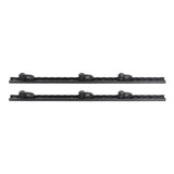 2Pcs 60cm L Track Tie Down System with 6Pcs Double Stud Fitting Black Anodized Aluminum for Truck Beds Trailers