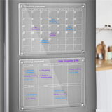 Magnetic Acrylic Calendar For Fridge Dry Erase Board Calendar For Fridge, Reusable Planner, Gift For Home Organiza