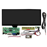 20pin Lvds Lcd Display Industrial Panel Pc Touch Multi Panel Touch Screen 12.3inch 1280x480 With Dvi Vga Driver Board