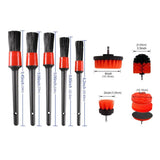 Car Wash Brush Kit Microfiber 14pcs Wheel Tire Brush Dash Duster Cleaning Kit for Cars RV Truck for Interior Exterior Wheels