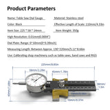 Table Saw Dial Gauge Adjustable Dial Indicator 130-220mm Saw Calibration Tool Calibrating Machinery Hand Woodworking Tools