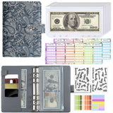 Save Money A6 Budget Binder with Zipper Cash Envelopes Expense Sheets Budget Planner Organizer Cashew Flowers PU Leather