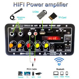 Home Audio Amplifier Board With LED Screen Car Digital Bluetooth AMP Module TF Card U-disk Player Support External Audio Cable