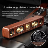 Portable Retro Wooden Long Strip Bookshelf  With 4 loudspeaker Wireless Sound Bar Speakers Stereo Surround Car Blutooth Audio