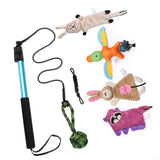 New 7lots Regulable Aluminum Dog Training Poles with Squeaky Attachments for Small Media Large Dogs