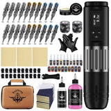 Long-lasting Tattoo Machines Set Battery Tattoos Full Kit Wireless Permanent Makeup Gun Sets Professional Tattoos Supplies