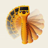 Yellow Engine Oil Tester with LED Display, 800mm Hose, 5.3mm Probe, 4 AAA Batteries (Not Included), ABS Material, Car Testing