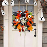 2025 New Waterproof Halloween Party Wreath Maple Leaf Skeletons Bone Foams Materials