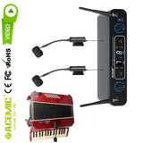 Accordion Microphone Wireless System Pickup Radio Professional Condenser Dual Double Mic Kit for Button Piano Accordion ACEMIC
