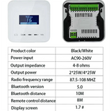 1 Piece Smart Home In Wall Volume Control With 20W X 2CH Amplifier Audio Plastic+Metal (Black)