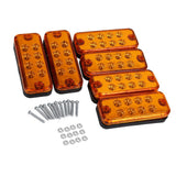 6Pcs 12V 8LED Side Marker Lights Clearance Lamp Waterproof for Car Truck Trailer SUV RV Boat Universal Warning Light