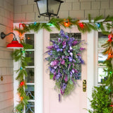 1 PC Garland Lilac Tulip Hydrangea Colourful Spring / Summer Wreath Spring Purple Tulip Wreath Home Decoration