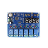 XH-M194 AC/DC12V Time Relay Control Module 5 Channel Timer Relay Switch Time Control Board for Motor/Water Pump/Boiler