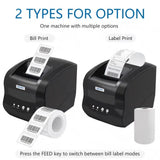XP-365B Thermal Receipts Printer USB LAN Link Computer/BT Smartphone/ RJ12 Cashregister Port Support Switch Mode Receipt/Label