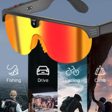 1Pc AI Smart Cycling Glasses Men 800W Camera Video with Translation Sunglasses Call Music HD Color Change Sports Glasses