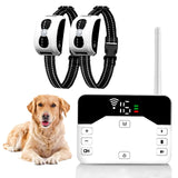 Wireless Electric Fence for Dogs 2-in-1 Remote Training Collar, Pet Containment System Adjustable Vibration  Shock