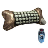 Electric Jade Heating Pillow with Tourmaline & Germanium Stones - Far Infrared Cervical Neck Massager for Pain Relief,