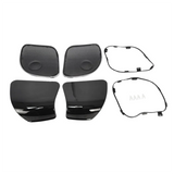 Inner Fairing Glove Box Door Black Mesh W/Chrome Outer Grill Speaker Grill Covers